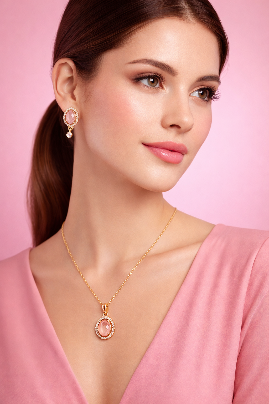 Blush Royale Pink Emerald Set