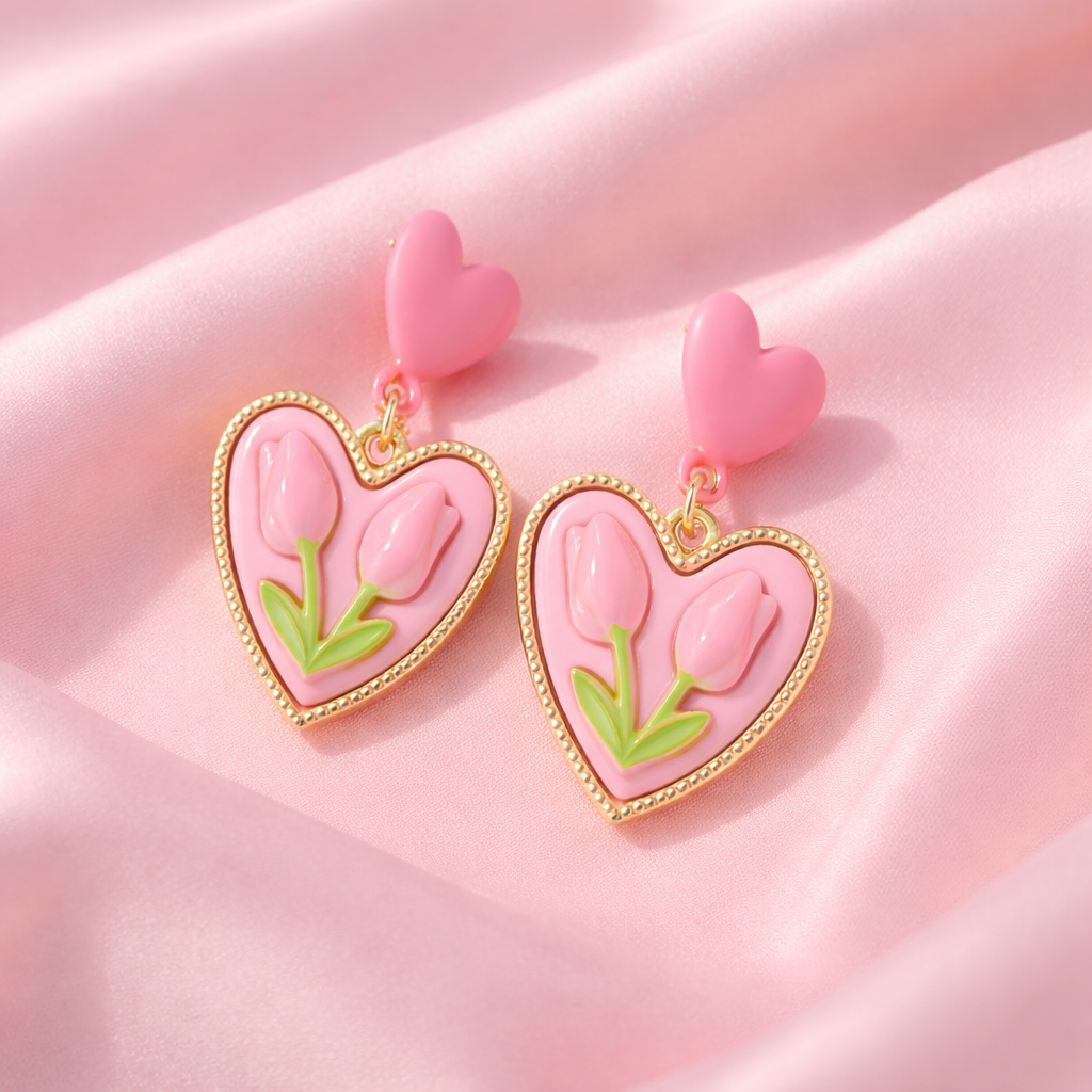 Blush Tulip Heart Drops