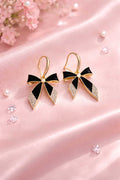 Black Bow Earring