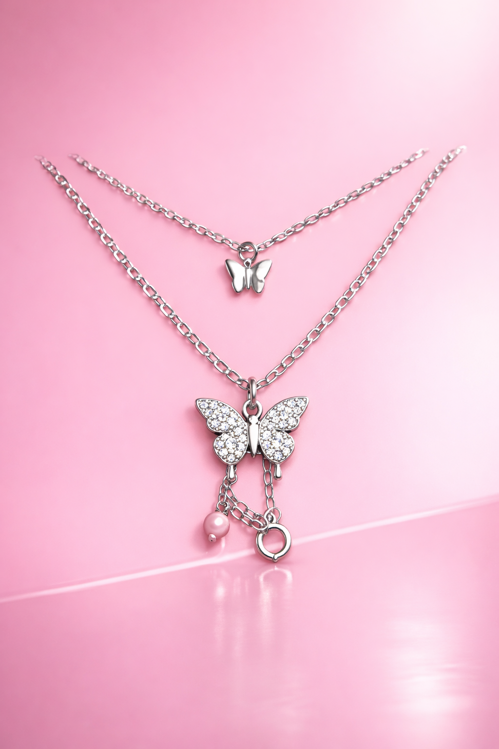 Silver Butterfly Necklace