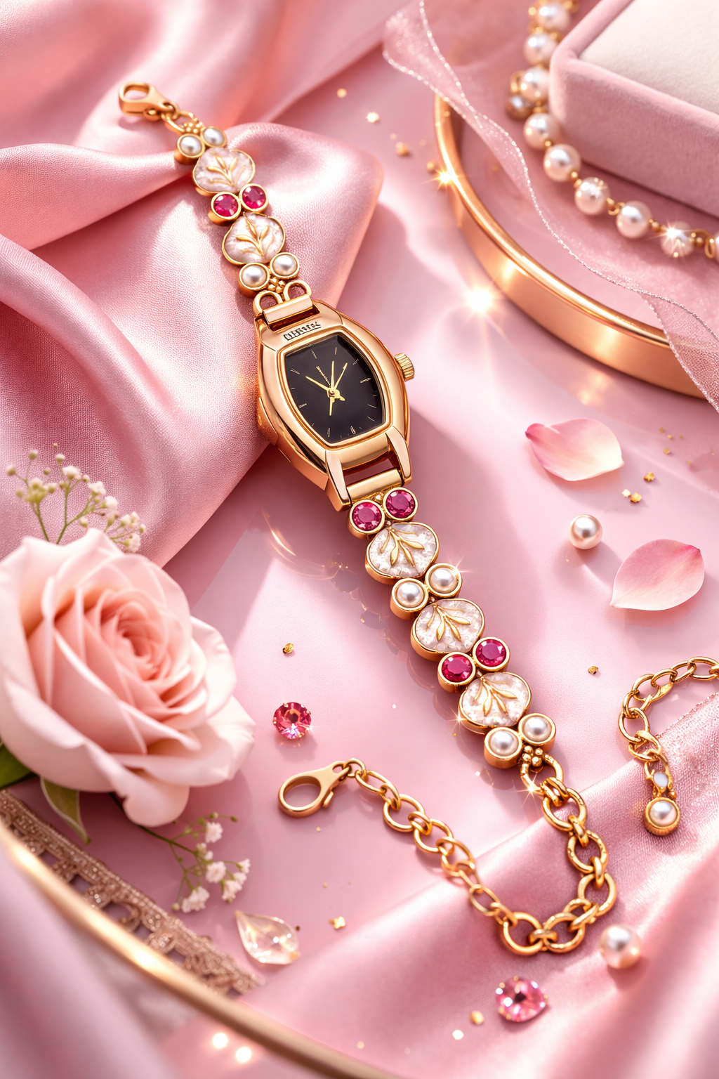 Aurielle Rosé Blossom Watch 🌸