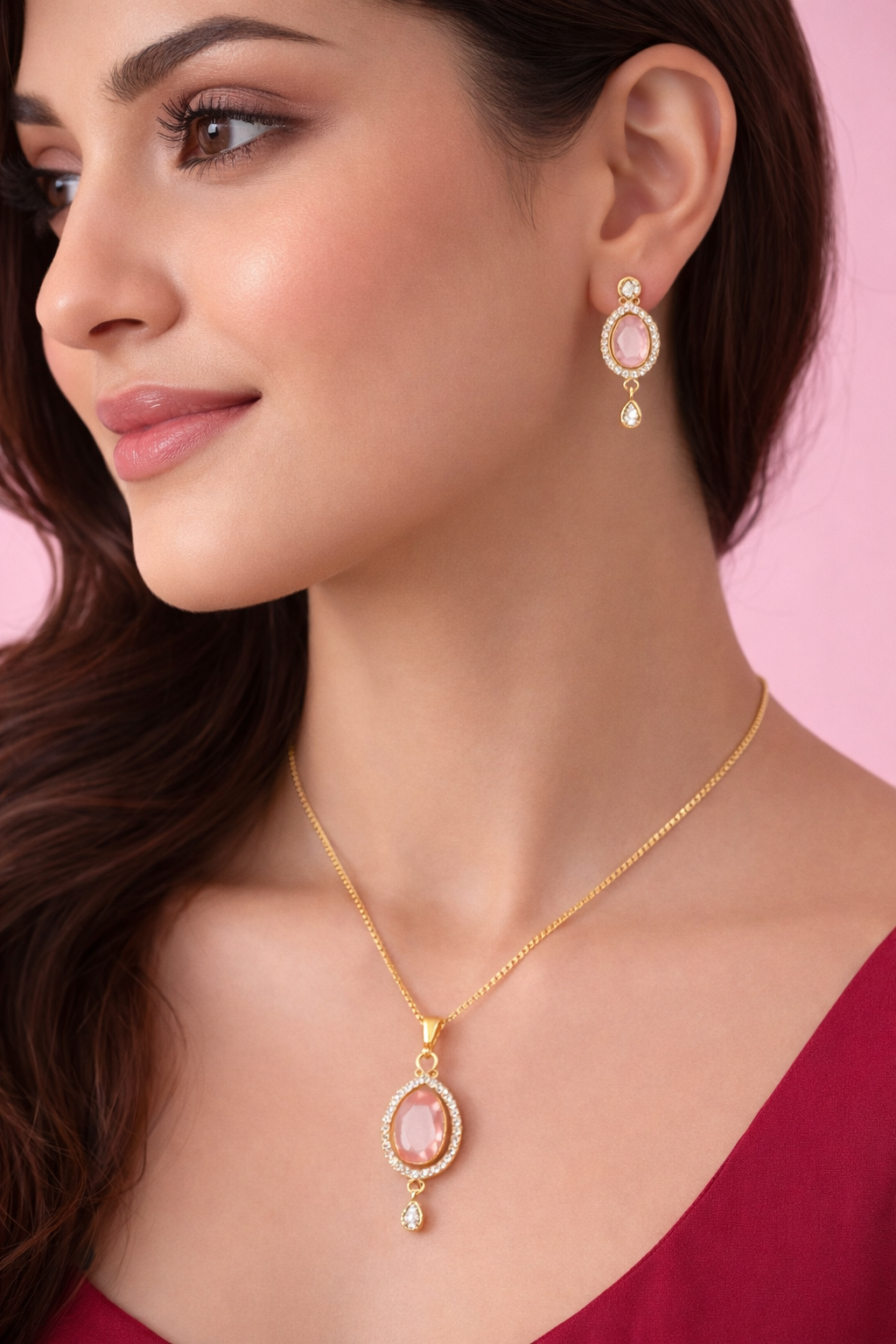 Blush Royale Pink Emerald Set