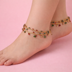 Gulabi Charm Anklet Set