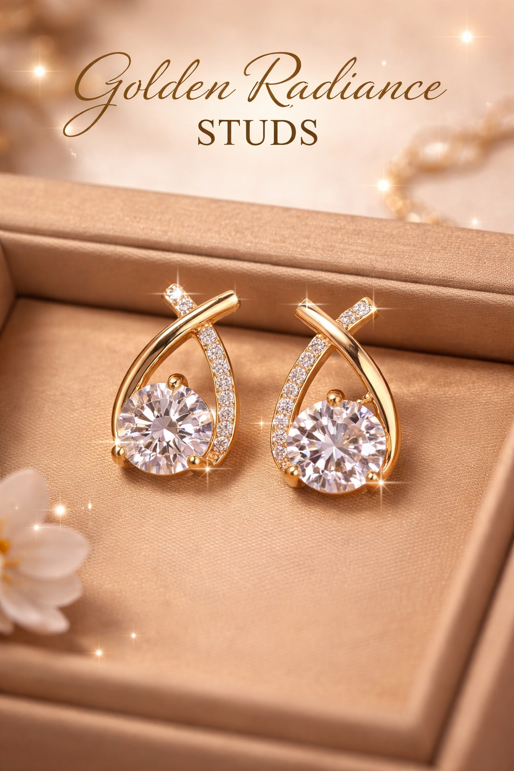 Golden Radiance Studs