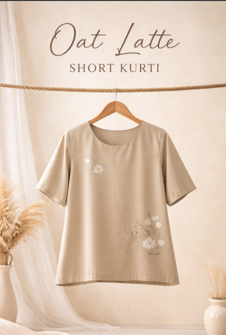 Oat Latte Bloom Kurti