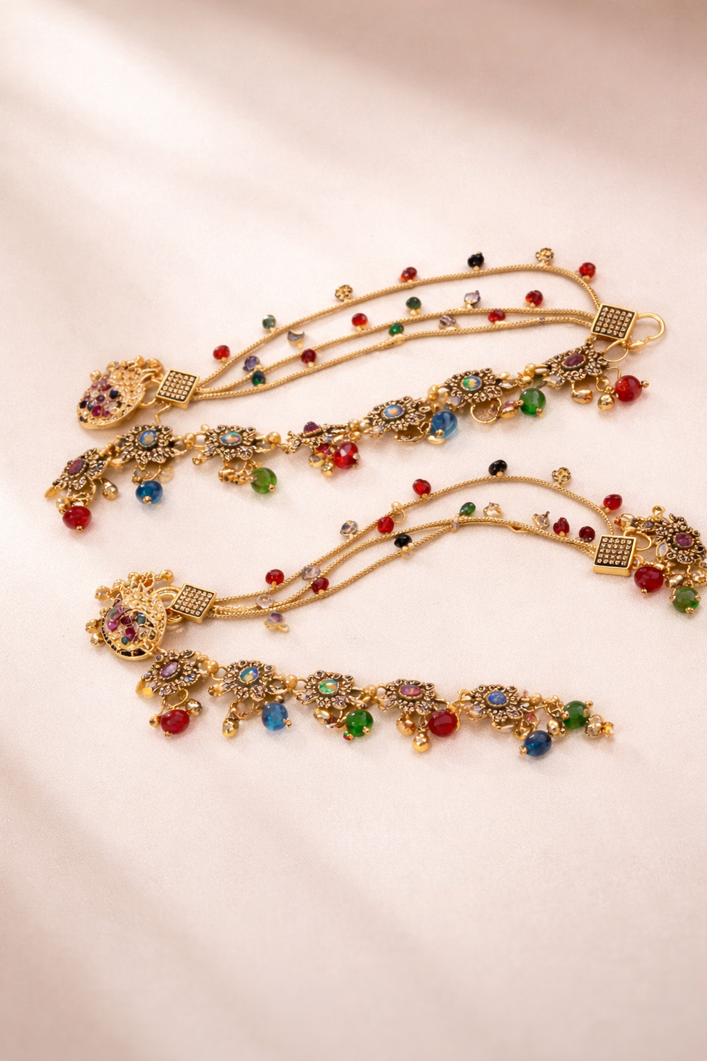 Royal Gulabi Charm Anklets