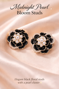 Midnight Pearl Bloom Studs