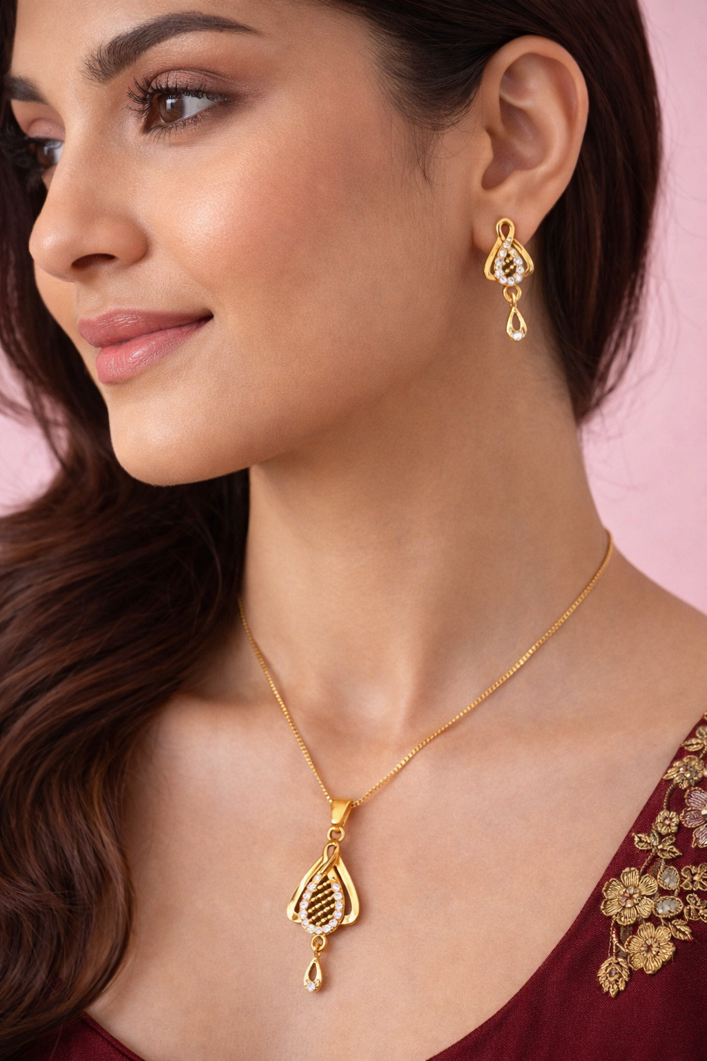 Rosé Teardrop Elegance Set